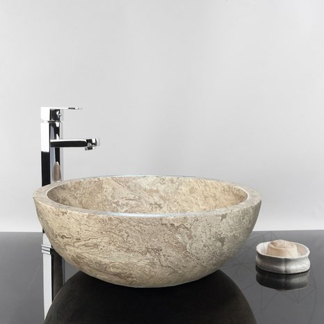Раковина из травертина Matia Latte RS-5, 42 x 15 см