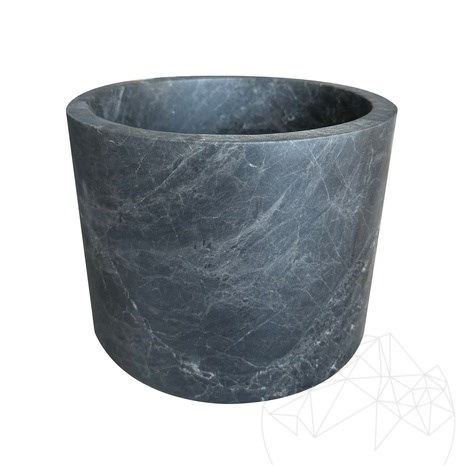 Cos de gunoi marmura Ceppo grey, 26.5 x 20 cm