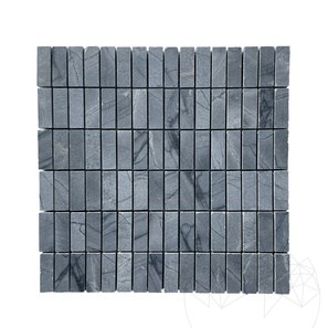 Мраморная мозаика Snake Blue Brushed 1,5 x 4,8 см