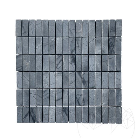 Мраморная мозаика Snake Blue Brushed 1,5 x 4,8 см