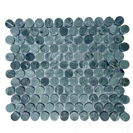 Mozaic Marmura Teos Green Penny Polisat, 30.5 x 28 cm