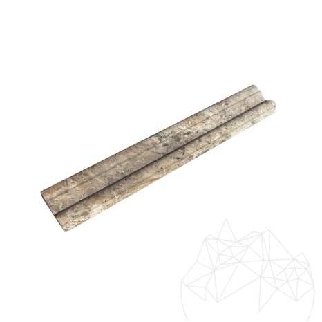 M17 Травертиновый серебряный жезл, 4,8 x 30,5 см