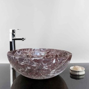 Раковина Matia из мрамора Rosso Levanto RS-5, 42 x 15 см